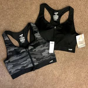 NWT Avia seamless zip front bra 2 set